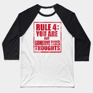 Two sided Rule #4 Baseball T-Shirt